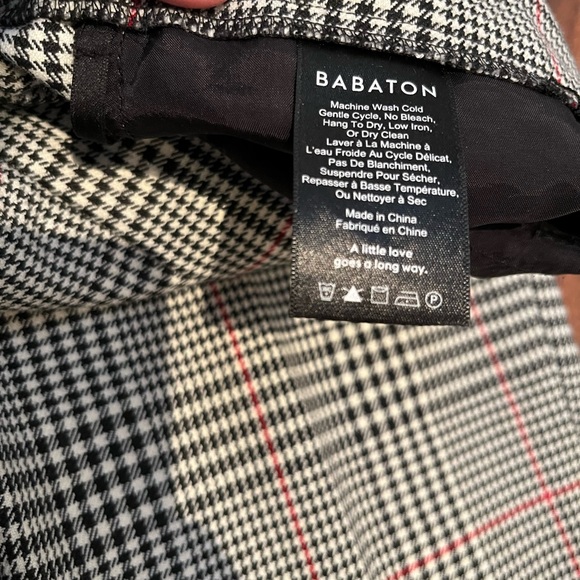Babaton WOMENS size 8 Plaid Cropped Pants. - Picture 4 of 5